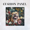 CUSHION Happy Bulldog Fabric Panel CP-575