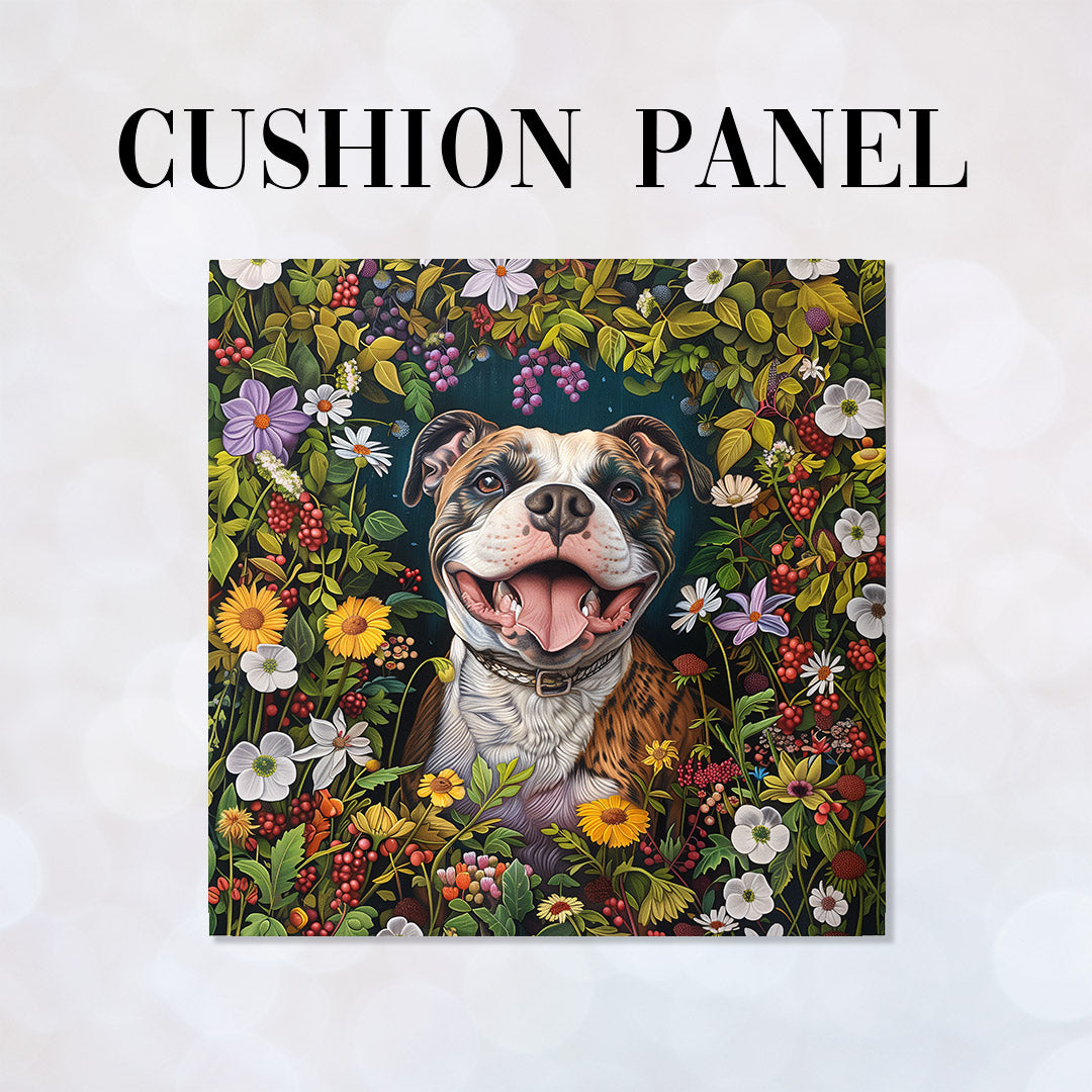 CUSHION Garden Bulldog Fabric Panel CP-576