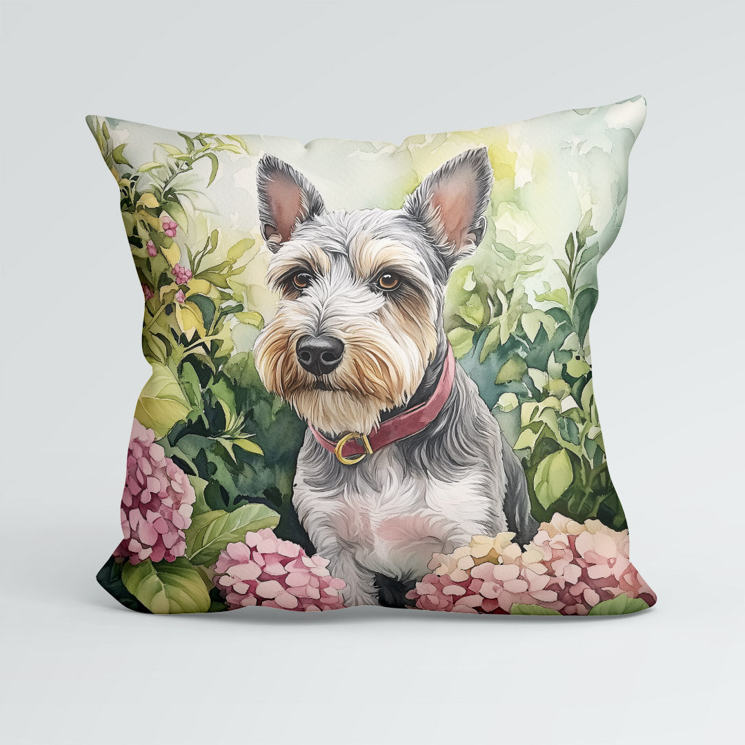 CUSHION Garden Schnauzer Fabric Panel CP-577