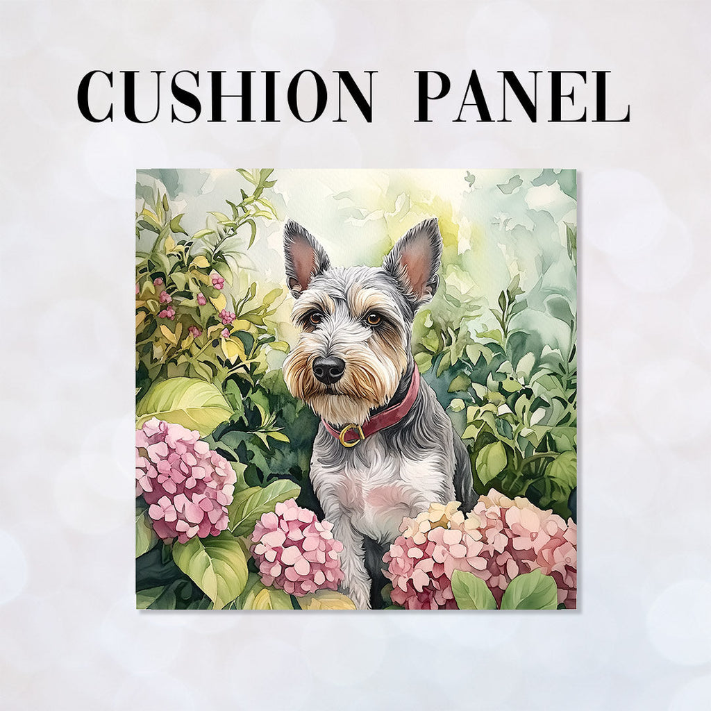 CUSHION Garden Schnauzer Fabric Panel CP-577