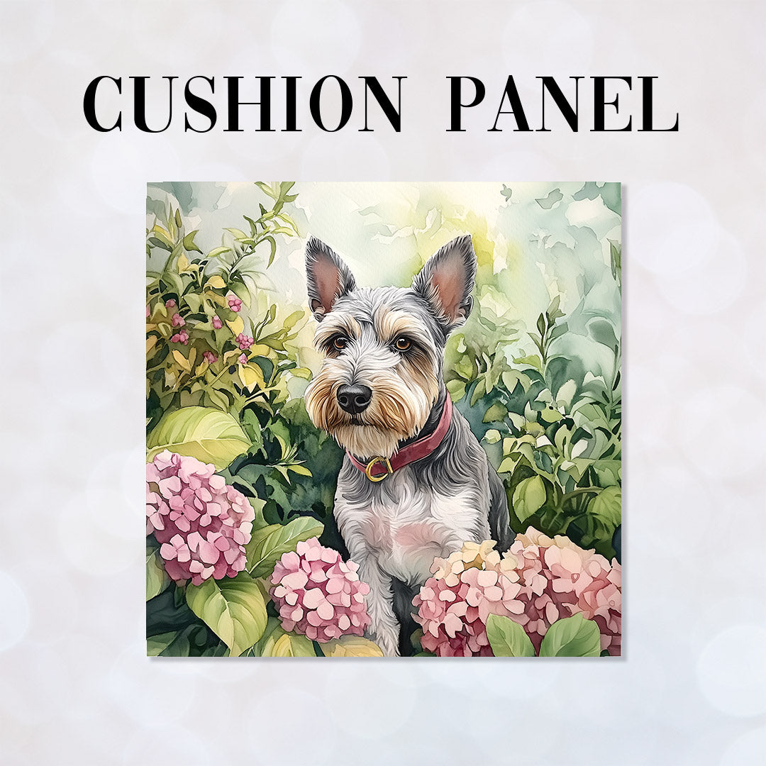 CUSHION Garden Schnauzer Fabric Panel CP-577