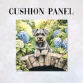 CUSHION Schnauzer on Stone Bridge Fabric Panel CP-579