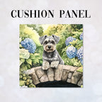 CUSHION Schnauzer on Stone Bridge Fabric Panel CP-579