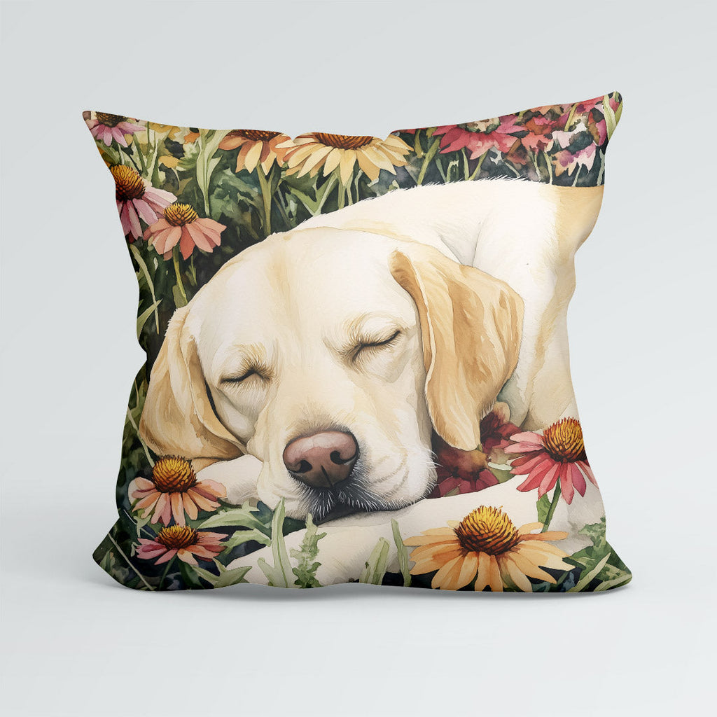 CUSHION Sleeping Labrador Fabric Panel CP-580