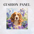 CUSHION Springer Spaniel and Bluebells Fabric Panel CP-583