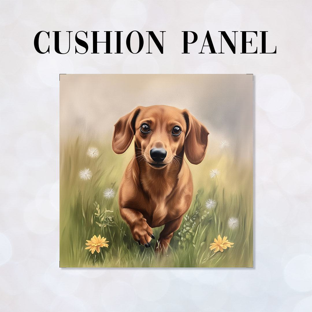 CUSHION Dreamy Dachshund Fabric Panel CP-586