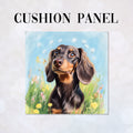 CUSHION Dachshund in the Meadow Fabric Panel CP-587