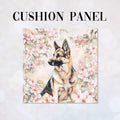 CUSHION Floral German Shepherd Fabric Panel CP-588