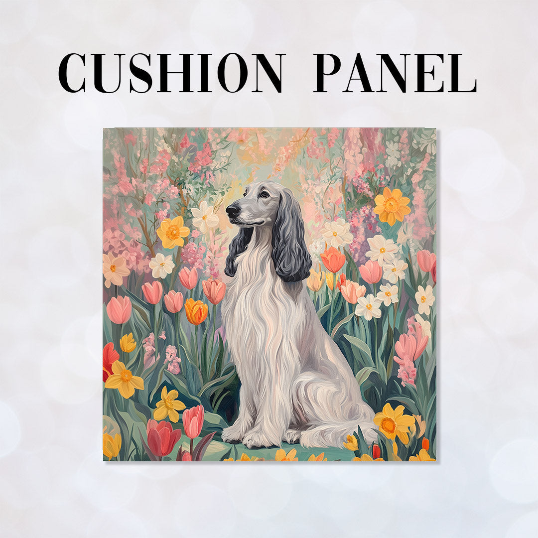 CUSHION Afghan Hound Fabric Panel CP-598