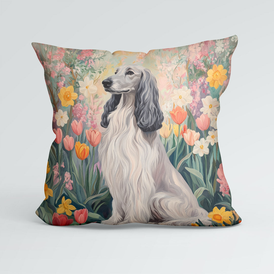 CUSHION Afghan Hound Fabric Panel CP-598