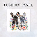 CUSHION Two French Bulldogs Fabric Panel CP-604