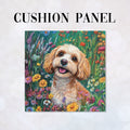 CUSHION Floral Cavapoo Fabric Panel CP-605