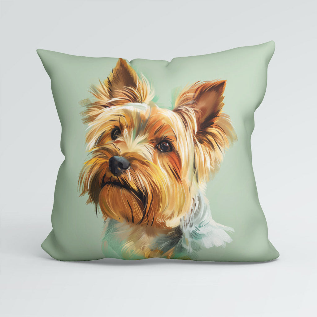 CUSHION Yorkshire Terrier Mint Panel CP-607