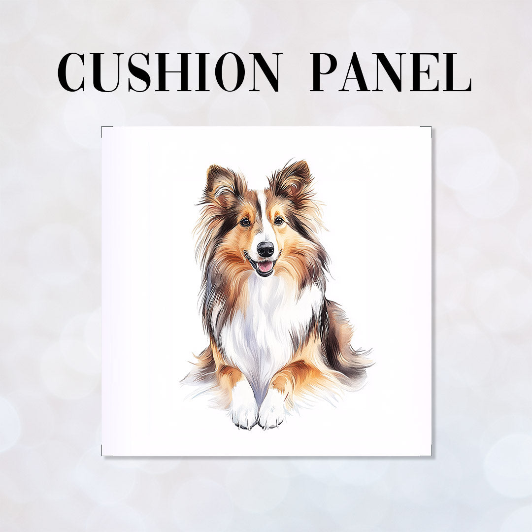 CUSHION Shetland Sheepdog White Panel CP-609