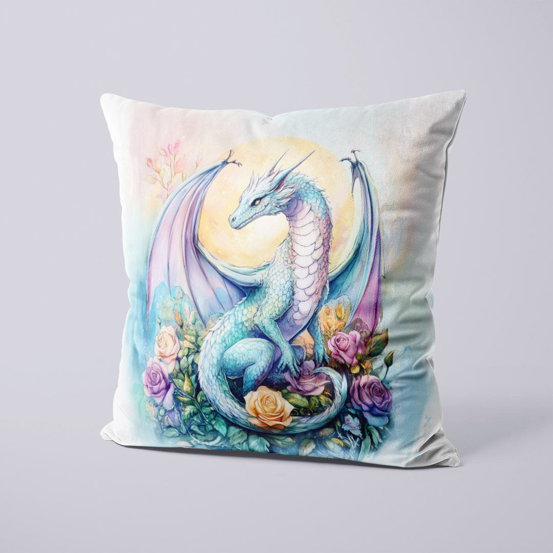 CUSHION Rose Moon Dragon Fabric Panel CP-615