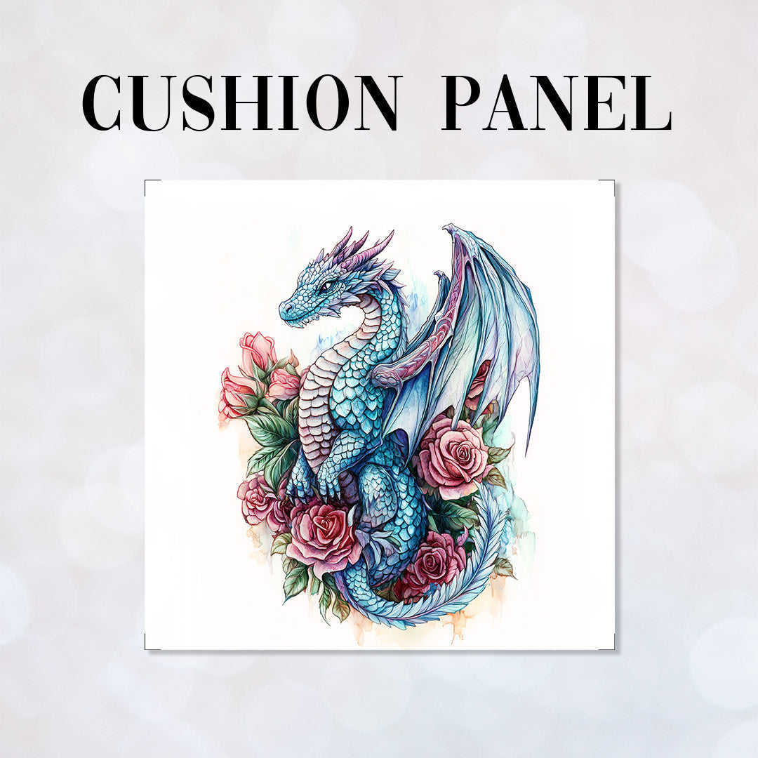 CUSHION Rose Dragon Fabric Panel CP-616