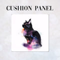 CUSHION Black Cat Fabric Panel CP-618