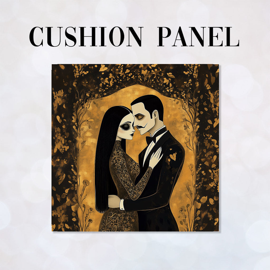 CUSHION Morticia and Gomez Fabric Panel CP-625