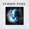 CUSHION Yin Yang Wolves Fabric Panel CP-629