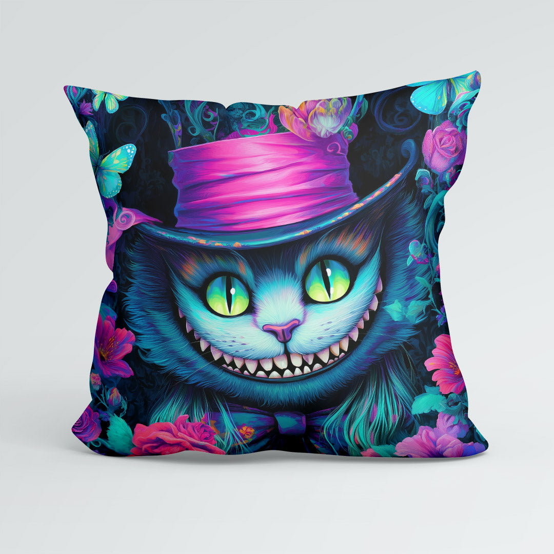 CUSHION Colourful Cheshire Cat Fabric Panel CP-641