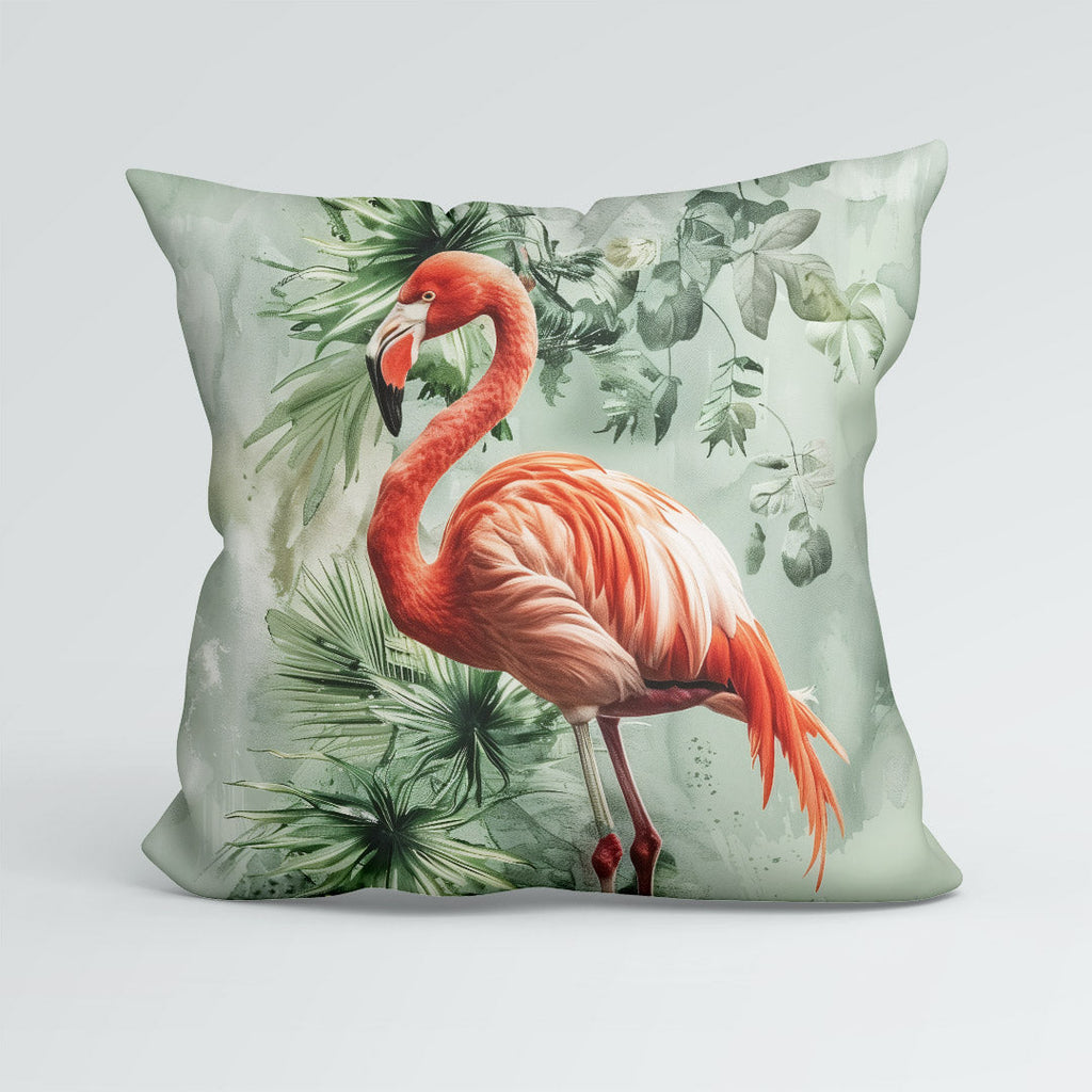 CUSHION Flamingo Mint Fabric Panel CP-642