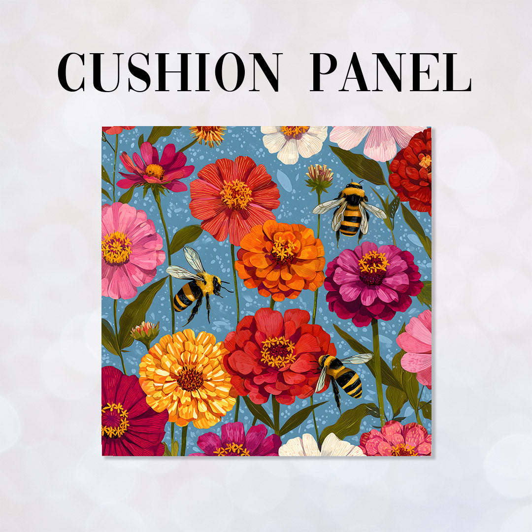 CUSHION Summer Bees Fabric Panel CP-643
