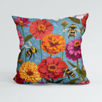 CUSHION Summer Bees Fabric Panel CP-643
