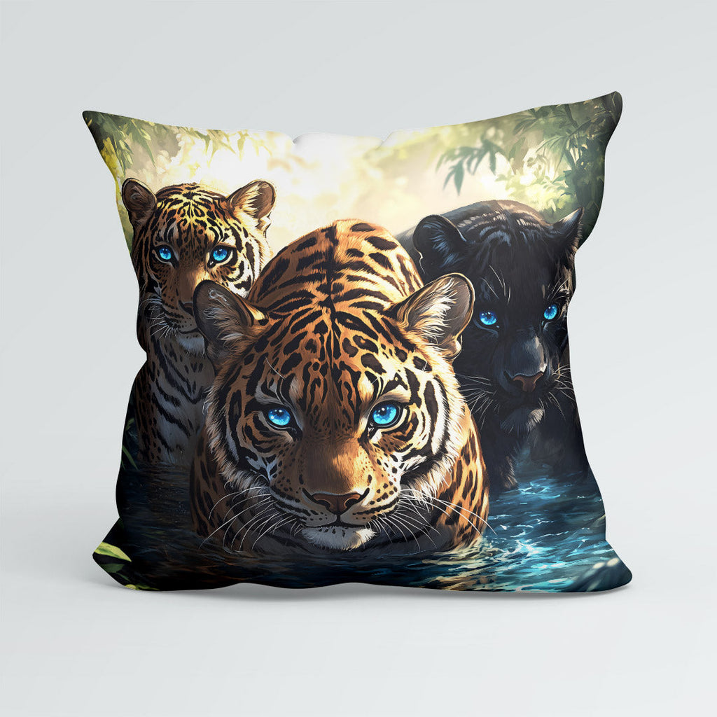 CUSHION Wild Cats Fabric Panel CP-645