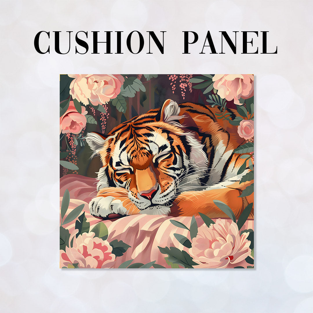 CUSHION Sleeping Tiger 3 Fabric Panel CP-649