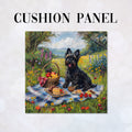 CUSHION Scottish Terrier Picnic Fabric Panel CP-652