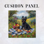 CUSHION Scottish Terrier Picnic Fabric Panel CP-652