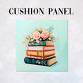 CUSHION Floral Books Fabric Panel CP-653