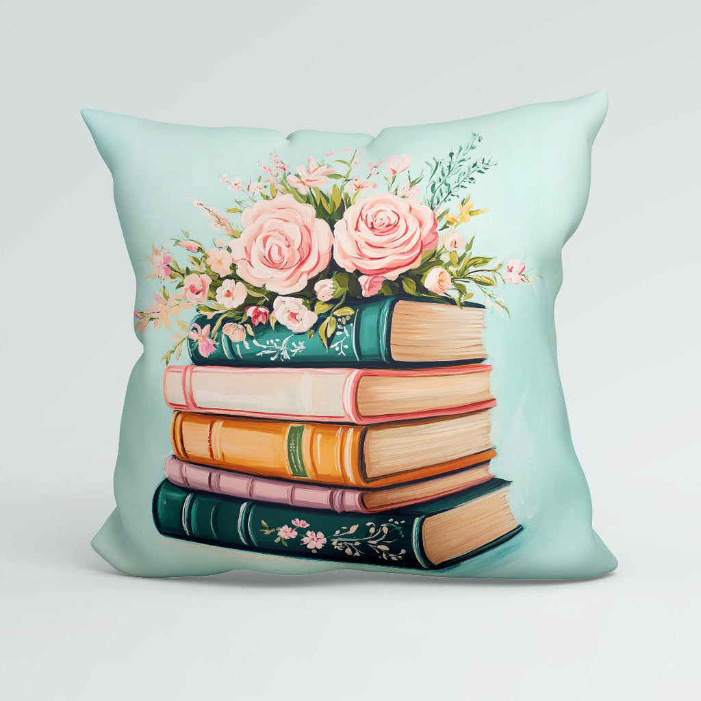 CUSHION Floral Books Fabric Panel CP-653