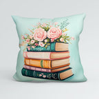 CUSHION Floral Books Fabric Panel CP-653