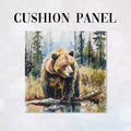 CUSHION Grizzly Bear Fabric Panel CP-654
