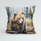 CUSHION Grizzly Bear Fabric Panel CP-654
