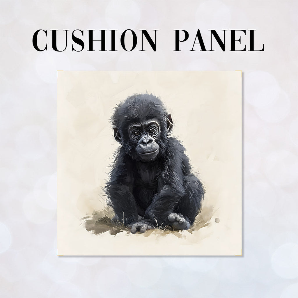 CUSHION Baby Gorilla Fabric Panel CP-657
