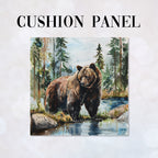 CUSHION Brown Bear Fabric Panel CP-658