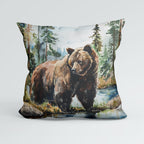 CUSHION Brown Bear Fabric Panel CP-658