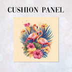 CUSHION Tropical Flamingos Fabric Panel CP-660