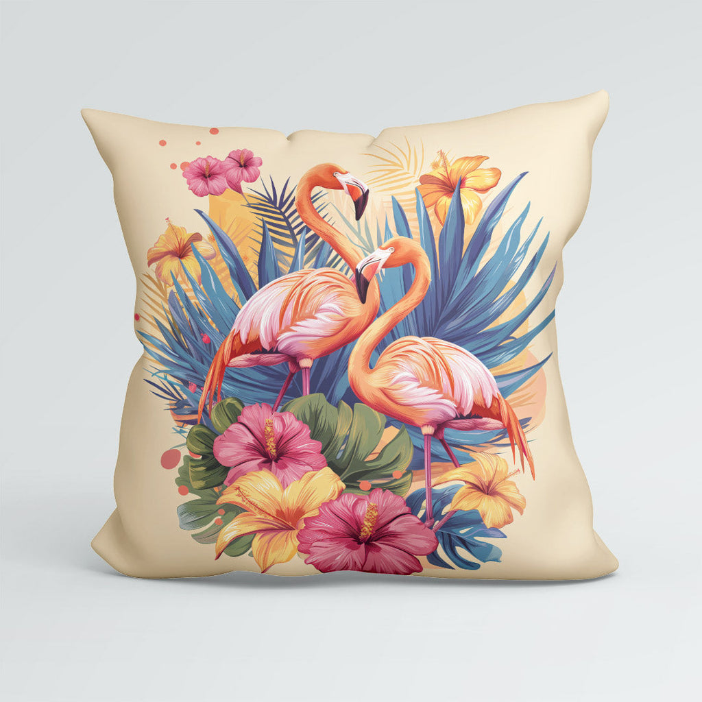 CUSHION Tropical Flamingos Fabric Panel CP-660