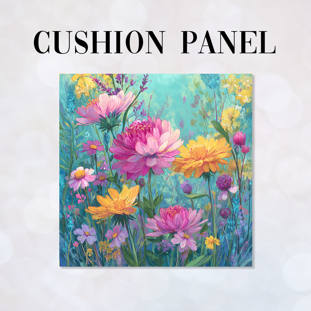CUSHION Summer Flowers Fabric Panel CP-663