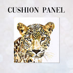 CUSHION Gold Leopard 2 Fabric Panel CP-670
