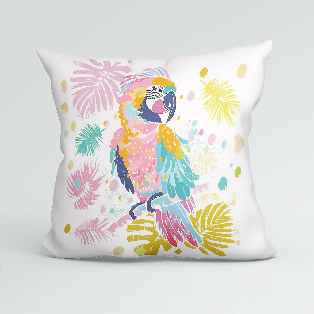 CUSHION Pastel Parrot Fabric Panel CP-673