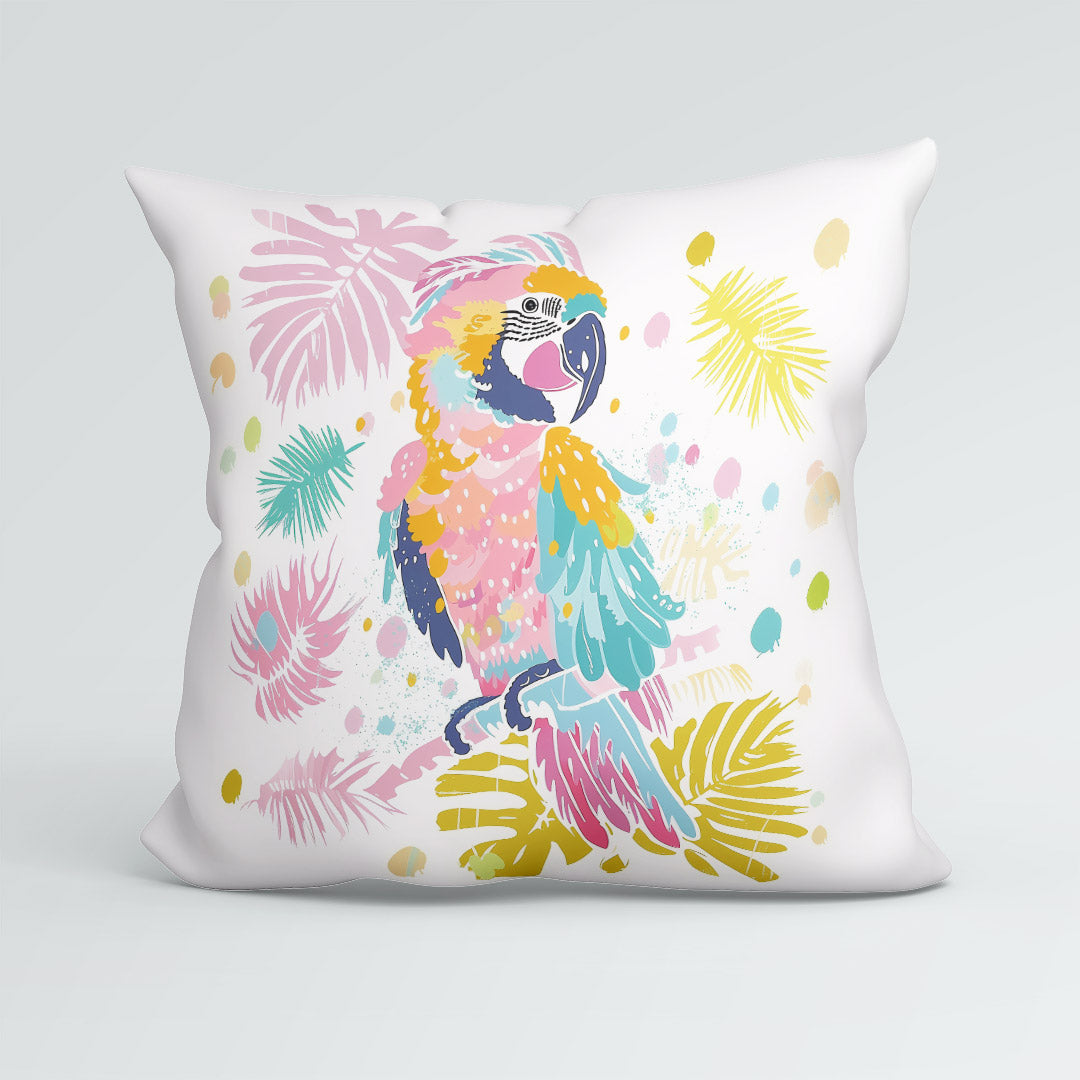 CUSHION Pastel Parrot Fabric Panel CP-673