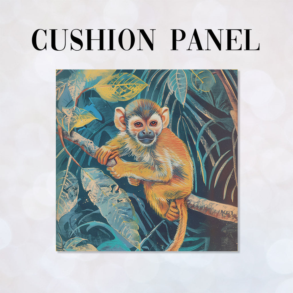 CUSHION Squirrel Monkey Fabric Panel CP-674