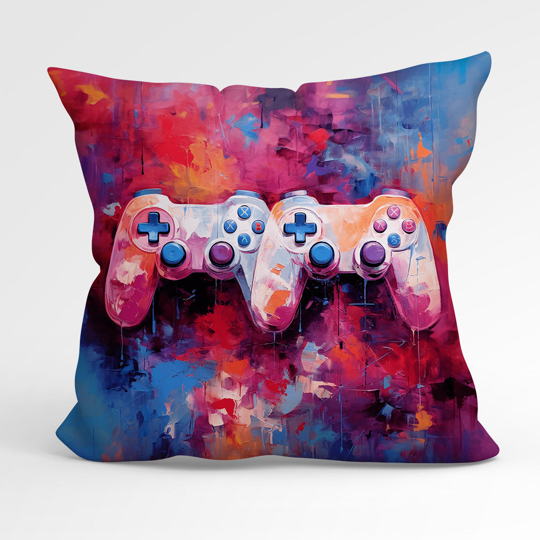 CUSHION Fabric Panel Pink and Purple Gaming CP-68