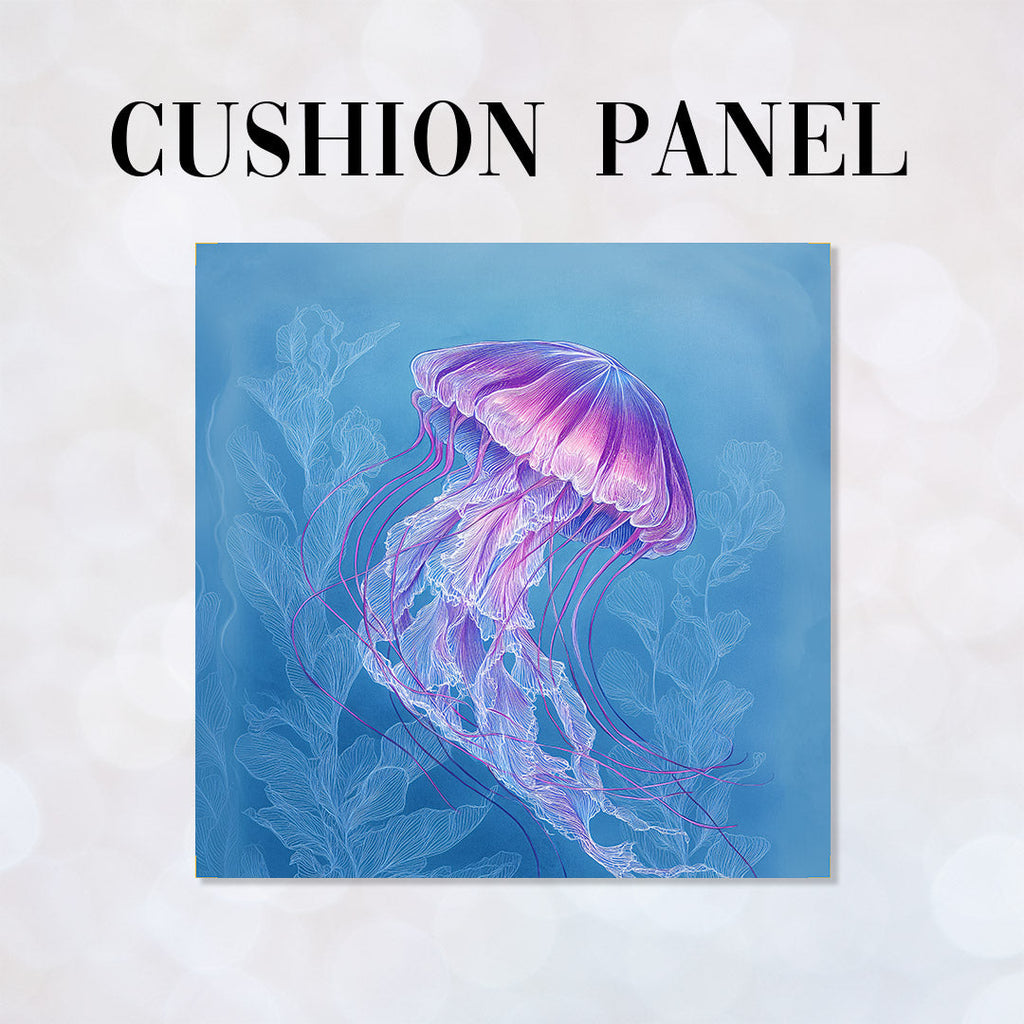 CUSHION Lavender Jellyfish Fabric Panel CP-680