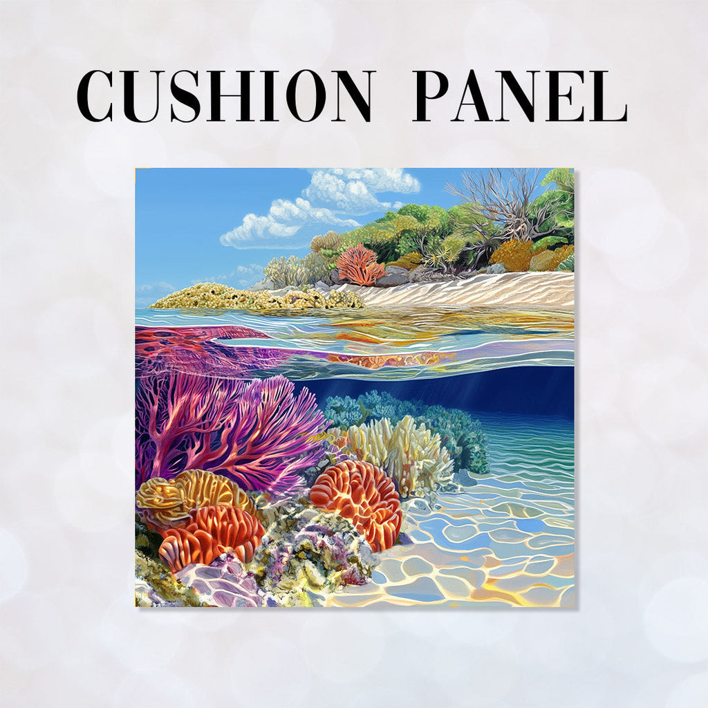 CUSHION Colourful Reef Fabric Panel CP-688