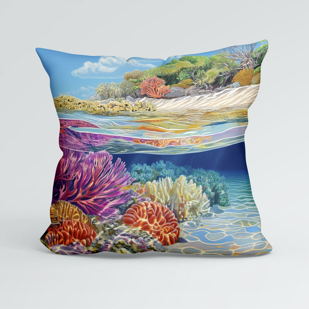 CUSHION Colourful Reef Fabric Panel CP-688